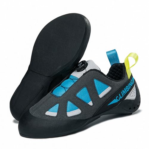 Blissbuilt Kletterschuhe Herren Damen Anfänger Professionelles Klettern Bouldern Trainingsschuhe,rutschfeste Fitnessschuhe Mit Drehknopf,Einfaches An- und Ausziehen,Geeignet zum Indoor-Klettern von Blissbuilt