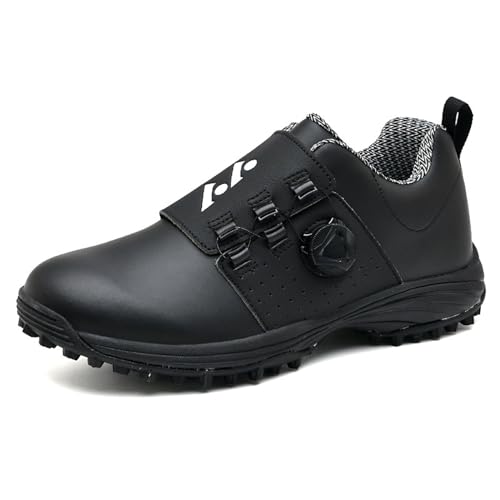 Blissbuilt Waterproof Golf Shoe Golfschuhe ohne Spikes Golfschuhe für Herren Luftgepolsterte Schuhe Atmungsaktive Leichte Wasserabweisende Golfschuhe für Outdoor-Golfsport und Training von Blissbuilt