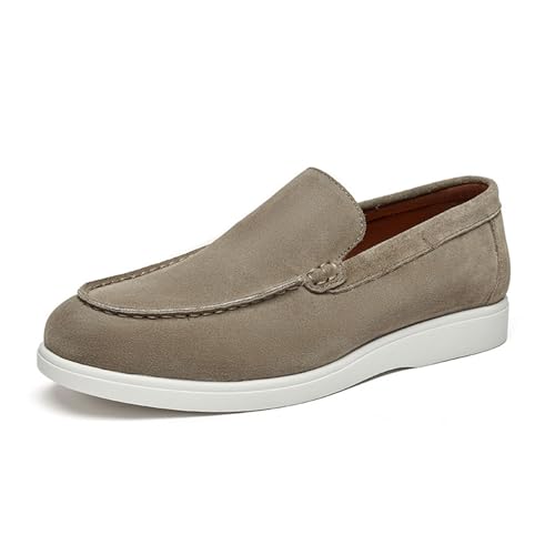 Herren-Loafer aus Wildleder,Stylische Slip-On-Fahrerschuhe,Flachschuhe rutschfeste Business Anzugschuhe,atmungsaktiv Herren-Freizeitschuhe,modisch Klassische Bootsschuhe zum Wandern,Fahren EU40-46 von Blissbuilt