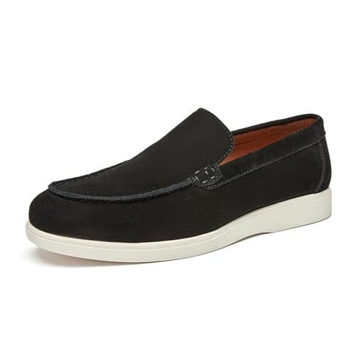 Herren-Loafer aus Wildleder,Stylische Slip-On-Fahrerschuhe,Flachschuhe rutschfeste Business Anzugschuhe,atmungsaktiv Herren-Freizeitschuhe,modisch Klassische Bootsschuhe zum Wandern,Fahren EU40-46 von Blissbuilt