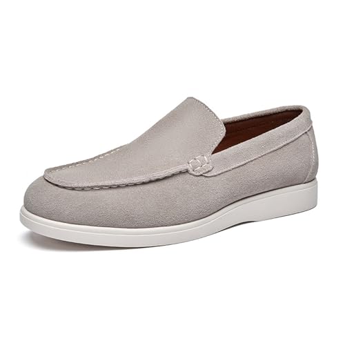 Herren-Loafer aus Wildleder,Stylische Slip-On-Fahrerschuhe,Flachschuhe rutschfeste Business Anzugschuhe,atmungsaktiv Herren-Freizeitschuhe,modisch Klassische Bootsschuhe zum Wandern,Fahren EU40-46 von Blissbuilt