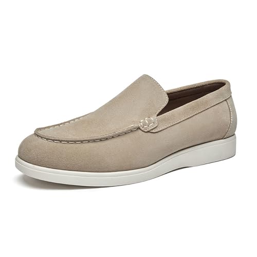 Herren-Loafer aus Wildleder,Stylische Slip-On-Fahrerschuhe,Flachschuhe rutschfeste Business Anzugschuhe,atmungsaktiv Herren-Freizeitschuhe,modisch Klassische Bootsschuhe zum Wandern,Fahren EU40-46 von Blissbuilt