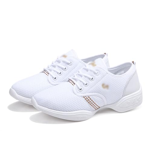 Jazz Fersenschuhe Training Tanzsneaker Jazzschuhe Damen Lace Up Bequem Leichte Schuhe Cheer Schuhe Damen Tanzschuhe Leicht Atmungsaktiv Sport atmungsaktiv Schnürschuhe für Tanzen Fitness Yoga von Blissbuilt