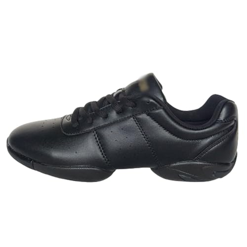 Jazzschuhe Damen Lace Up Tanzsneaker Damen Tanzschuhe Geteilte Sohle Luftkissen Modern Tanzschuhe Plattform Leicht Bequem Schuhe Atmungsaktiv für Modern Tanz Jazz Tango Gymnastik von Blissbuilt