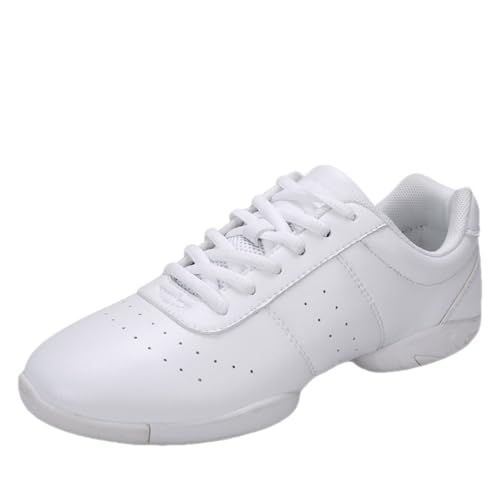 Jazzschuhe Damen Lace Up Tanzsneaker Damen Tanzschuhe Geteilte Sohle Luftkissen Modern Tanzschuhe Plattform Leicht Bequem Schuhe Atmungsaktiv für Modern Tanz Jazz Tango Gymnastik von Blissbuilt