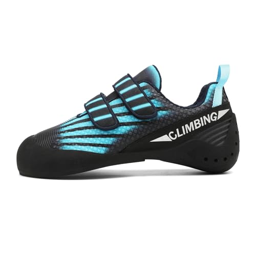 Kletterschuhe Herren Damen,Indoor Anfänger Klettern Bouldern Trainingsschuhe,Leicht Atmungsaktiv rutschfeste Kletterschuhe,Einfaches An- und Ausziehen,Wanderschuhe mit Doppelriemenverschluss von Blissbuilt