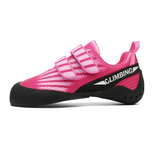 Kletterschuhe Herren Damen,Indoor Anfänger Klettern Bouldern Trainingsschuhe,Leicht Atmungsaktiv rutschfeste Kletterschuhe,Einfaches An- und Ausziehen,Wanderschuhe mit Doppelriemenverschluss von Blissbuilt