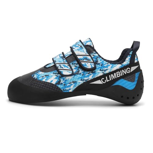 Kletterschuhe Herren Damen - Leichte atmungsaktive Kletterschuhe - Indoor Kletterschuhe - Wanderschuhe mit Doppelriemenverschluss - Anfänger Professionelles Klettern Bouldern Trainingsschuhe von Blissbuilt