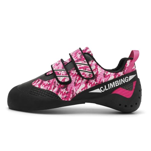 Kletterschuhe Herren Damen - Leichte atmungsaktive Kletterschuhe - Indoor Kletterschuhe - Wanderschuhe mit Doppelriemenverschluss - Anfänger Professionelles Klettern Bouldern Trainingsschuhe von Blissbuilt