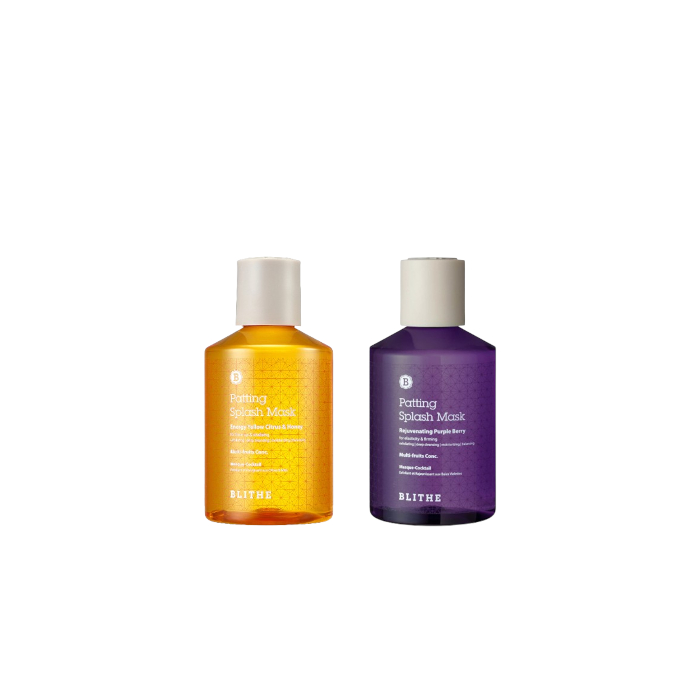 Blithe - Patting Splash Mask - Rejuvenating Purple Berry - 150ml (1ea) + Patting Splash Mask - Energy Yellow Citrus & Honey -... von Blithe