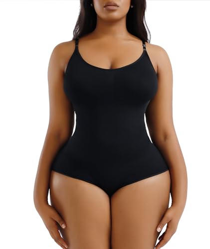 Blitshape Body Shaper Damen Bauchweg Shape Miederbody Extra Stark Formend Formende Shaping Tummy Control Shapewear Figurformende Bodysuit Schwarz XL von Blitshape