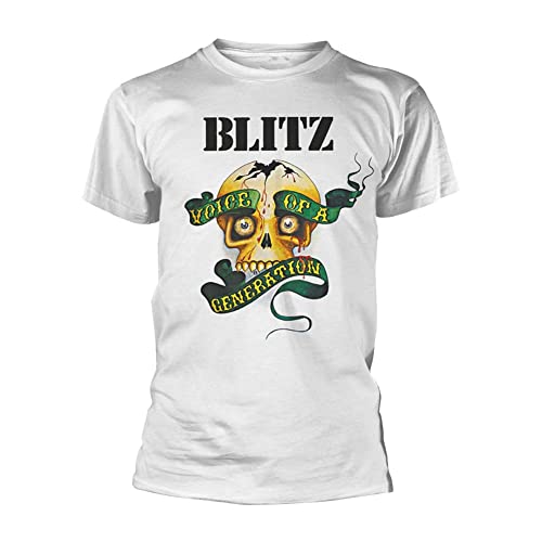 Blitz Voice of A Generation (White) T-Shirt L von Blitz