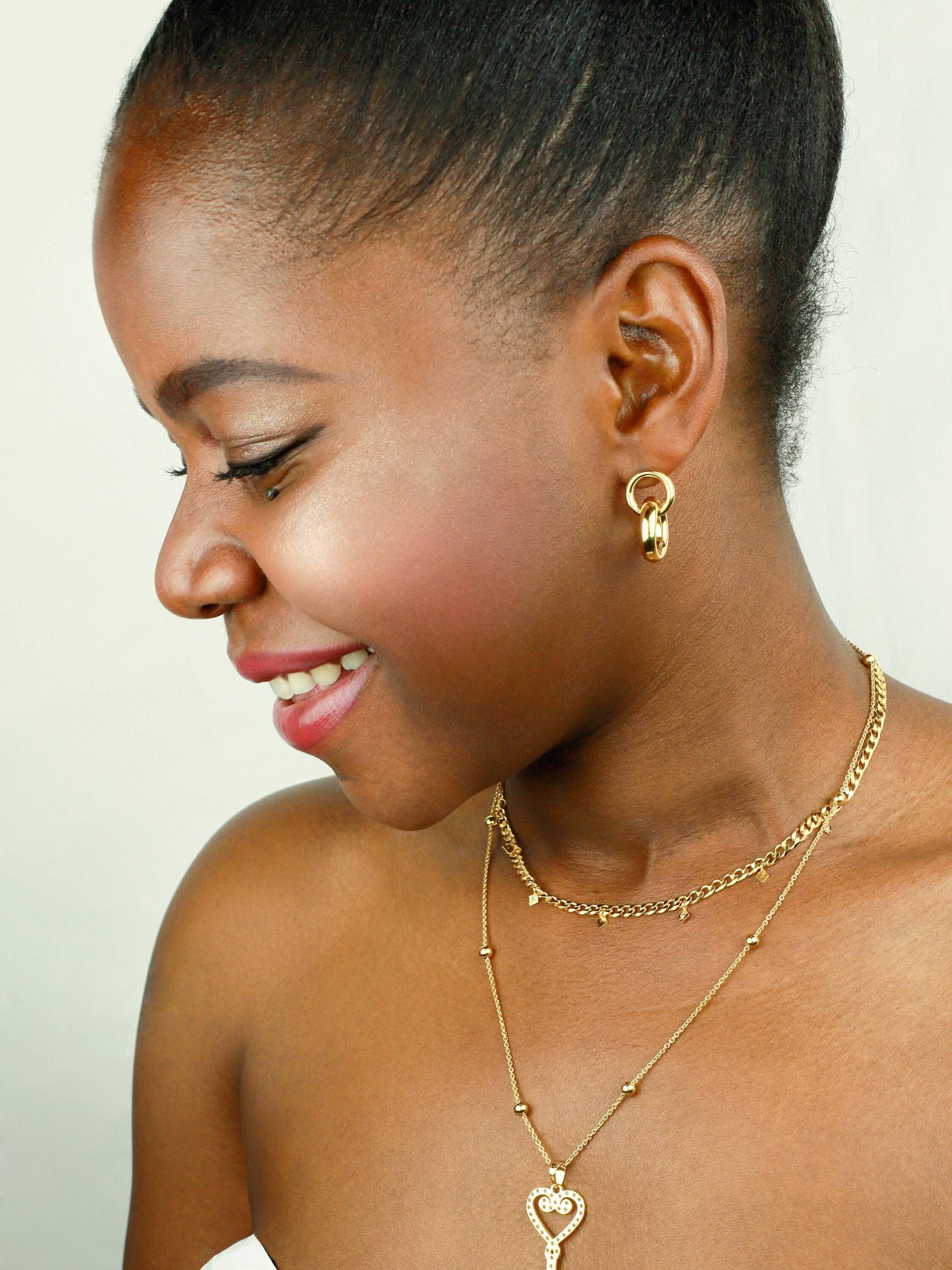 Chunky Gold Ohrringe 24K Gold Vermeil Statement Hängend Vergoldete Nickelfrei Geschenk Für Frauen Ohrhänger von BlitzFab