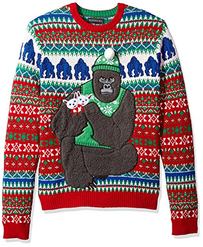 Blizzard Bay Herren Gorilla with Kittens Pullover, Groß von Blizzard Bay