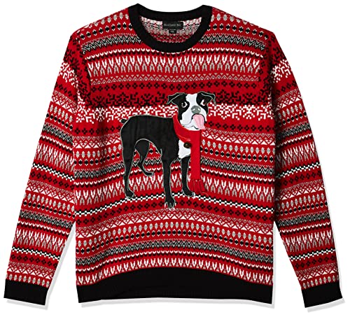 Blizzard Bay Herren Hässliche Weihnachtspullover Hunde Pullover, Derpy Scarf Dog, XX-Large von Blizzard Bay