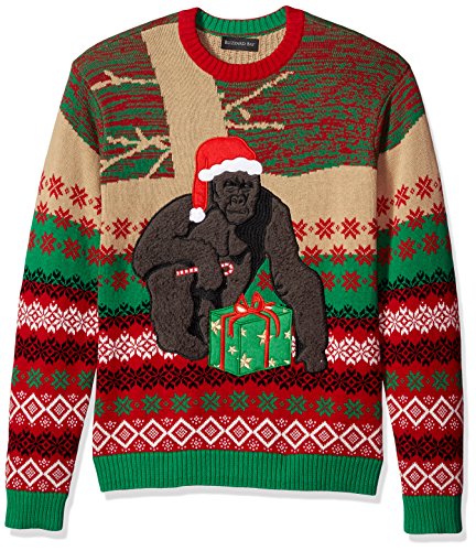 Blizzard Bay Herren Hässlicher Weihnachtspullover Gorillas Pullover, Grün, X-Groß von Blizzard Bay