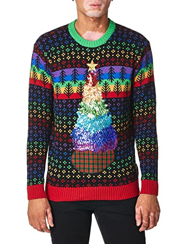 Blizzard Bay Herren Tree Ugly Christmas Sweater Pullover, Rainbox Weihnachtsbaum, XL von Blizzard Bay