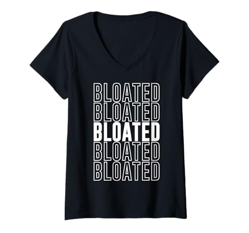 Damen Aufgebläht T-Shirt mit V-Ausschnitt Damen Aufgebläht T-Shirt mit V-Ausschnitt von Bloated Apparel