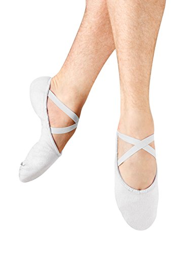 Bloch Damen Dance Herren Pumps Split Sole Canvas Ballettschuhe Tanzschuh, Weiss/opulenter Garten, 42 EU von Bloch