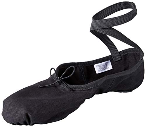 Bloch Damen Dance Men's Pump Split Sole Canvas Ballet Slipper/Shoe Tanzschuh, schwarz, 44 EU von Bloch