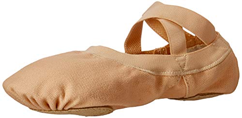Bloch Dance Damen Ballettschuh/Slipper aus elastischem Segeltuch, Geteilte Sohle, Light Sand, 34 EU von Bloch