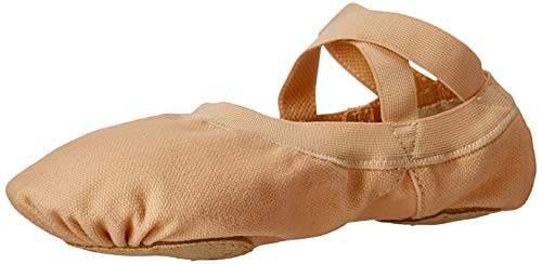 Bloch Dance Damen Ballettschuh/Slipper aus elastischem Segeltuch, Geteilte Sohle, Light Sand, 35 EU von Bloch