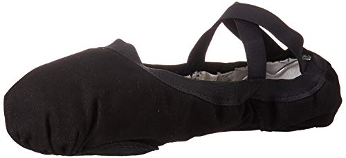 Bloch Dance Damen Ballettschuh/Slipper aus elastischem Segeltuch, Geteilte Sohle, schwarz, 36 EU von Bloch