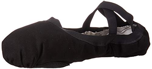 Bloch Dance Damen Ballettschuh/Slipper aus elastischem Segeltuch, Geteilte Sohle, schwarz, 40 EU von Bloch