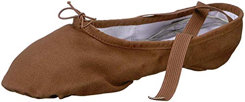 Bloch Dance Damen Ballettschuhe/Slipper aus Segeltuch mit geteilter Sohle, Braun (Cocoa), 37 EU von Bloch