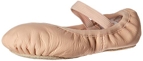 Bloch Dance Girl Belle Ballettschuhe aus Leder, mit Durchgehender Sohle, Pink, 12,5 C US Little Kid von Bloch