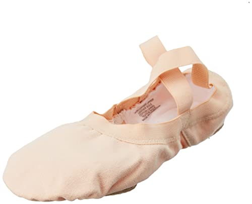 Bloch Dance Damen Ballettschuh/Slipper aus elastischem Segeltuch, Geteilte Sohle, Rose, 38 EU Weit (Herstellergröße: 7D) von Bloch