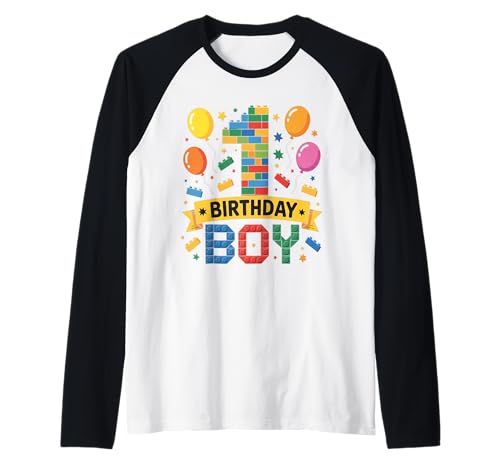 Birthday Boy Builder Bro I'm 1 Year Old Building Blocks Raglan Birthday Boy Builder Bro I'm 1 Year Old Building Blocks Raglan von Block Building Birthday Boy