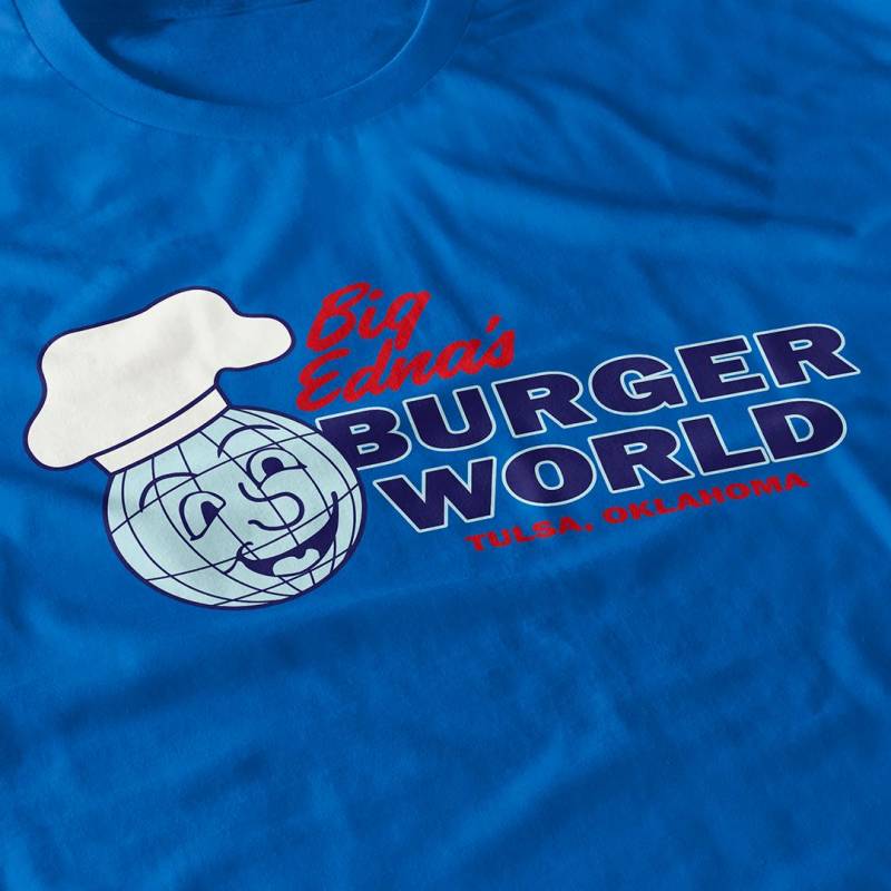 Burger World Restaurant T-Shirt Lustiges 80Er Jahre Film Inspiriertes T-Shirt von Blockbustees