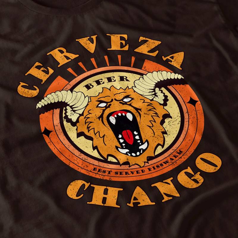 Cerveza Chango T-Shirt Film Inspiriertes Fiktives Bier Shirt Cerveza Chango T-Shirt Film Inspiriertes Fiktives Bier Shirt von Blockbustees
