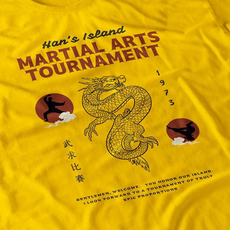 Hans Island Martial Arts Tournament T-Shirt 70Er Kung-Fu Movie T-Shirt Hans Island Martial Arts Tournament T-Shirt 70Er Kung-Fu Movie T-Shirt von Blockbustees