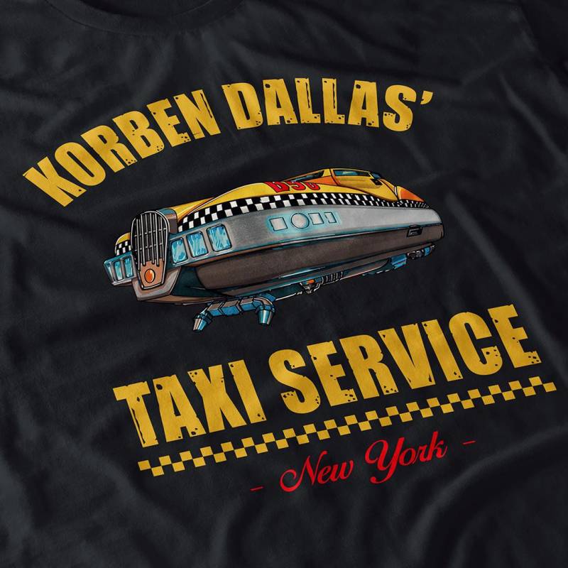 Korben Dallas Taxi Service T-Shirt 90Er Jahre Scifi Film Fan Shirt von Blockbustees