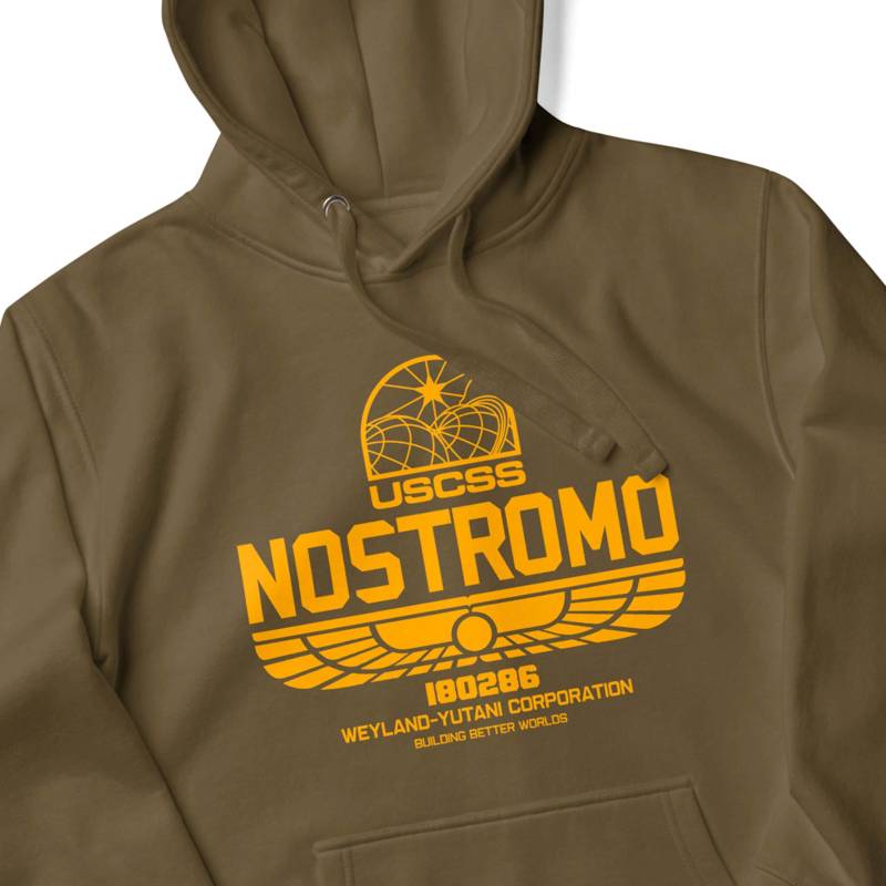 Uscss Nostromo Hoodie Weyland Yutani Corp Retro Sci-Fi Film Pullover Hoodie von Blockbustees