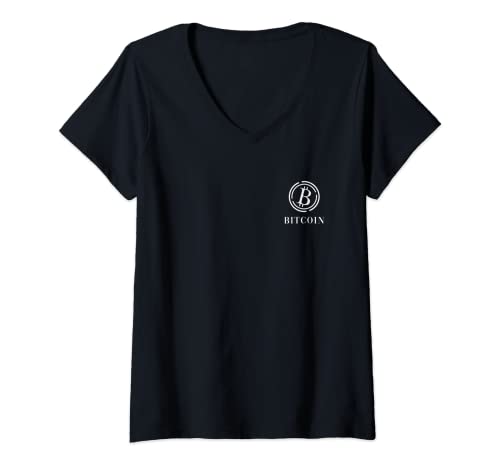 Damen Bitcoin Logo Emblem Crypto Blockchain Kryptowährung Bitcoin T-Shirt mit V-Ausschnitt Damen Bitcoin Logo Emblem Crypto Blockchain Kryptowährung Bitcoin T-Shirt mit V-Ausschnitt von Blockchain Crypto Bitcoin Crypto Trader Geschenk