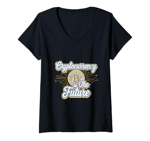 Damen Cryptocurrency Is The Future Blockchain Digital Trader |--- T-Shirt mit V-Ausschnitt Damen Cryptocurrency Is The Future Blockchain Digital Trader |--- T-Shirt mit V-Ausschnitt von Blockchain Innovators Kryptowährung