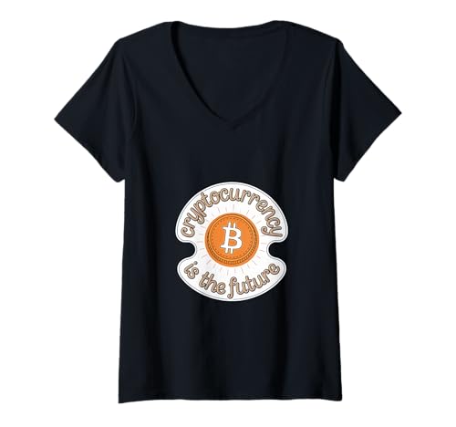 Damen Cryptocurrency Is The Future Blockchain Digital Trader |---- T-Shirt mit V-Ausschnitt von Blockchain Innovators Kryptowährung