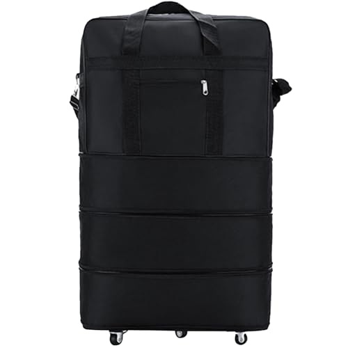 Blogiiup Raded -Duffle -Beutel, großer Kapazität Erweiterbarer Faltbarer Koffer, wasserdichtes Oxford Multifunktions -Reisetasche mit 360 ° -Röderrädern für Männer Frauen Reisen von Blogiiup