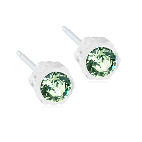 Blomdahl hypoallergene Ohrringe, medizinischer Kunststoff, 4 mm großer Peridot von Blomdahl