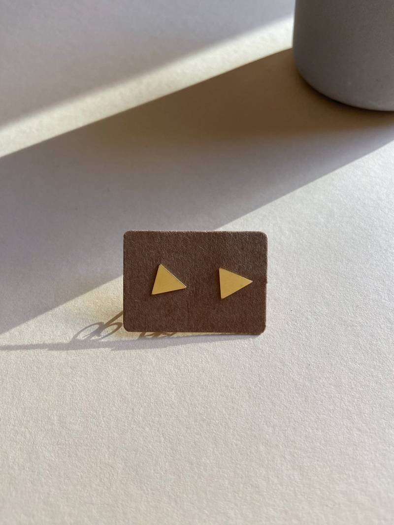 Ohrringe Ohrstecker Dreieck, Geometrisch, Pyramide, Silber Vergoldet 14K Ohrringe Ohrstecker Dreieck, Geometrisch, Pyramide, Silber Vergoldet 14K von BlondeBerlinshop