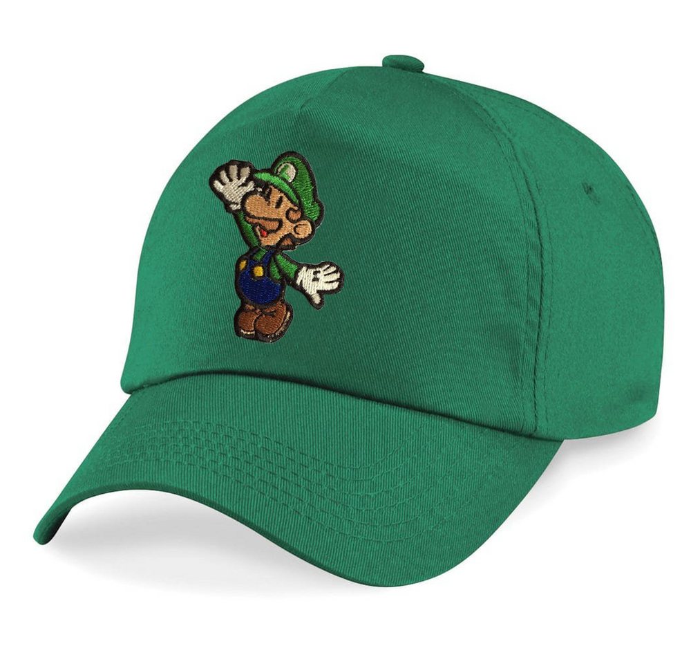 Blondie & Brownie Baseball Cap Kinder Luigi Stick Patch Klempner Super Retro Konsole One Size von Blondie & Brownie