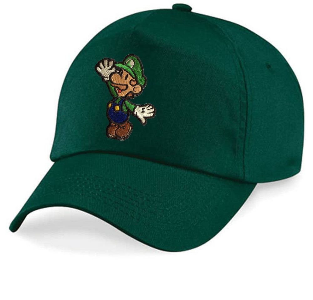 Blondie & Brownie Baseball Cap Kinder Luigi Stick Patch Klempner Super Retro Konsole One Size von Blondie & Brownie