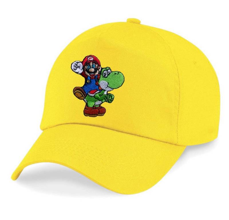 Blondie & Brownie Baseball Cap Kinder Mario Faust Stick Patch Luigi Peach Super Retro Konsole One Size von Blondie & Brownie