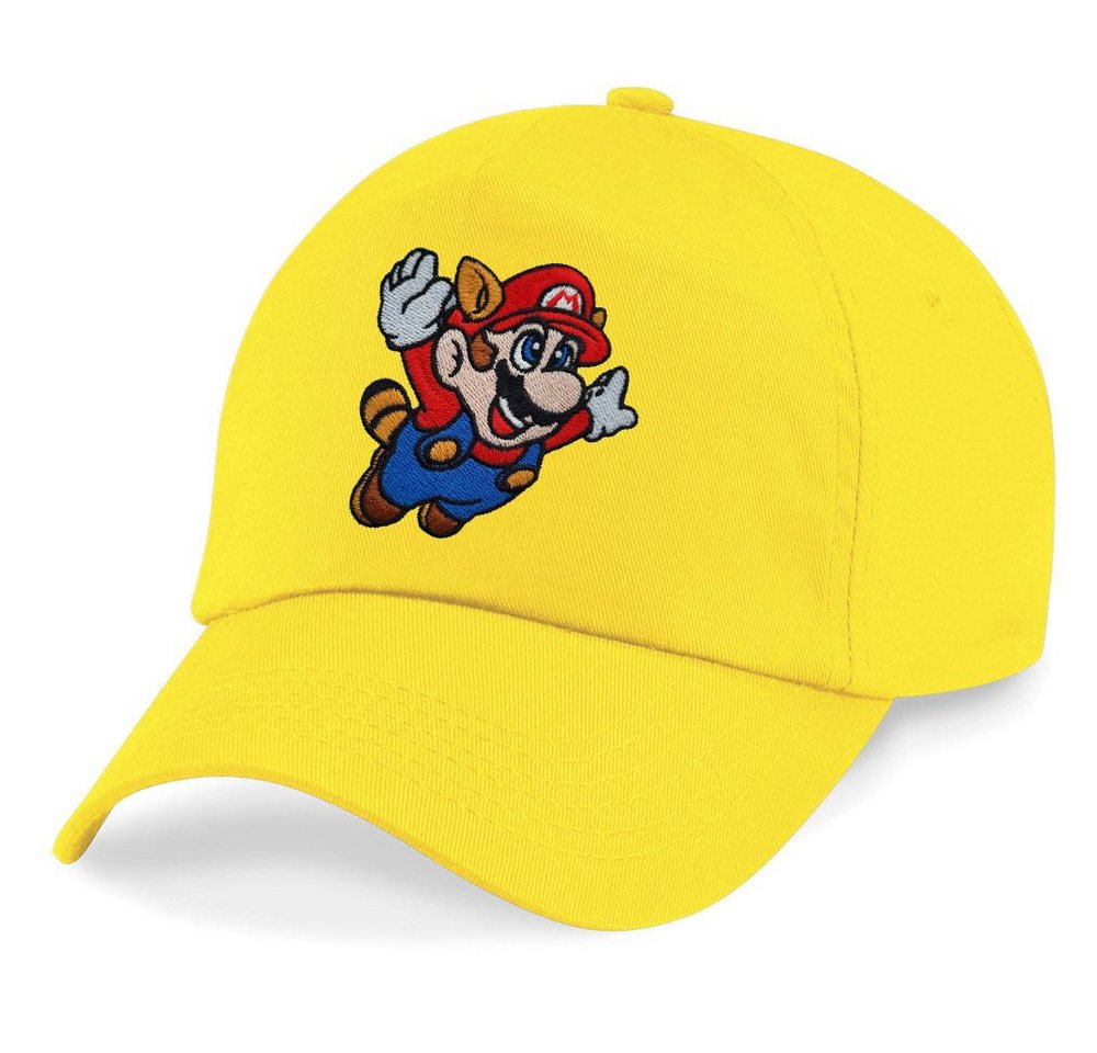 Blondie & Brownie Baseball Cap Kinder Mario Fligh Stick Patch Luigi Peach Super Retro Konsole von Blondie & Brownie