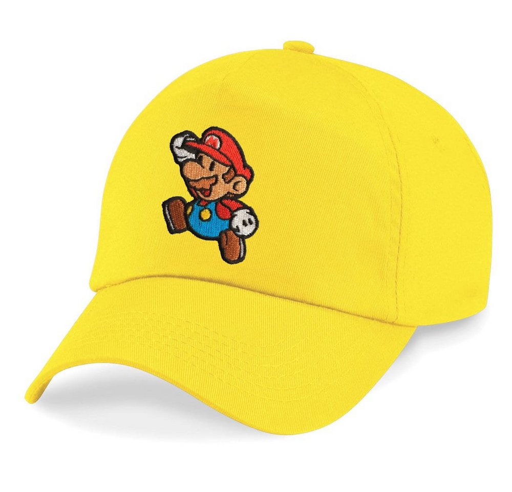 Blondie & Brownie Baseball Cap Kinder Mario Stick Patch Luigi Klempner Peach Super Retro Konsole One Size von Blondie & Brownie