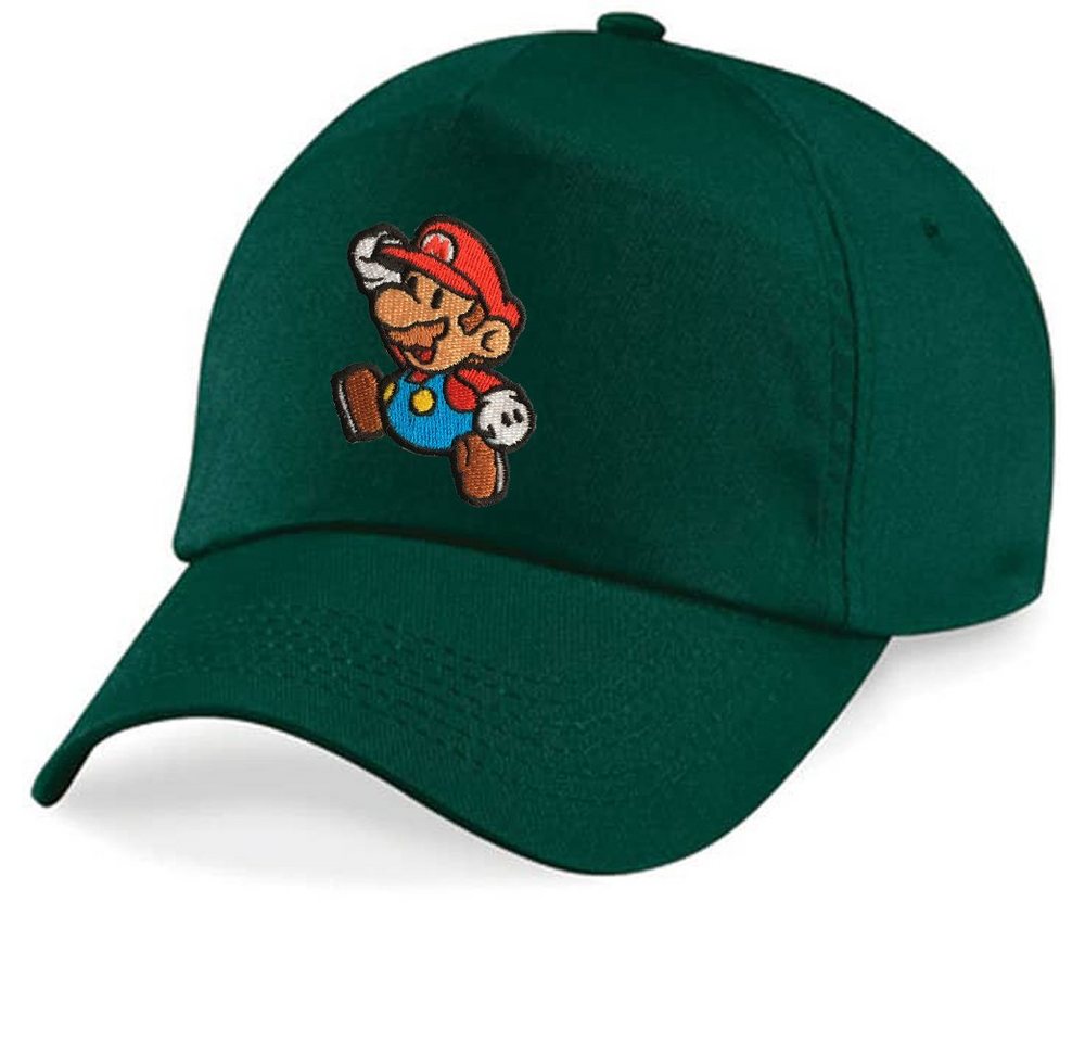 Blondie & Brownie Baseball Cap Kinder Mario Stick Patch Luigi Klempner Peach Super Retro Konsole One Size von Blondie & Brownie