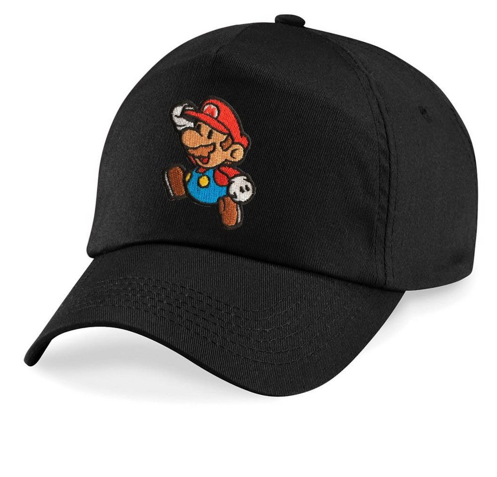 Blondie & Brownie Baseball Cap Kinder Mario Stick Patch Luigi Klempner Peach Super Retro Konsole One Size von Blondie & Brownie